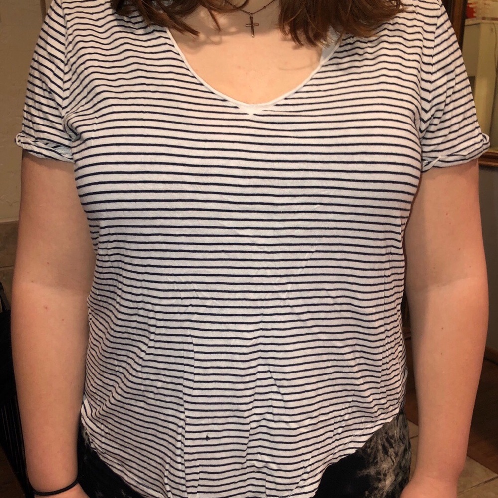 Aeropostale B&W striped shirt
